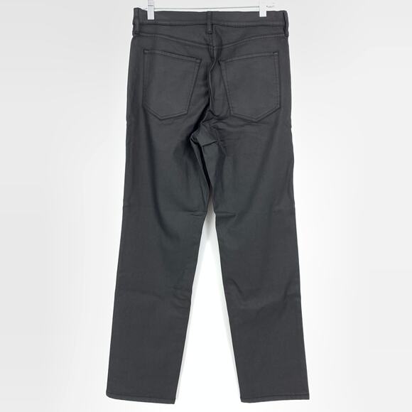 Banana Republic Women's Size 28 High Rise Straight Leg Ankle Jeans Black Coated - Picture 2 of 7